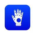 Electronic glove icon digital blue Royalty Free Stock Photo