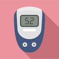 Electronic glucometer icon, flat style