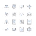 Electronic goods line icons collection. Gadget, Appliance, Device, Electronics, Technology, Screen, Keyboard vector and