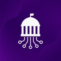 Electronic government icon, E-Government vector Royalty Free Stock Photo