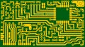 Electronic green circuit background - vector eps8 Royalty Free Stock Photo