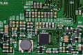 Electronic green computer hardware technology. PC background