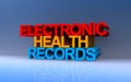 electronic health records on blue