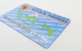 Electronic identity card with a white background for Indonesian people