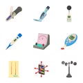 Electronic instrument icons set, cartoon style Royalty Free Stock Photo