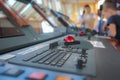 Electronic instruments panel on the modern ship