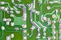 Electronic integrated circuitry macro detail. Technology background Royalty Free Stock Photo