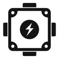 Electronic junction box icon simple vector. Safety wall Royalty Free Stock Photo