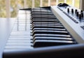 A keyboard instrument showing off its ivory keys. Royalty Free Stock Photo