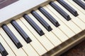 Electronic keyboard of music synthesizer