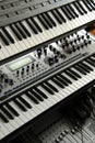 Electronic Keyboards on a rack