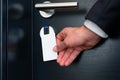 Electronic keycard for room door in modern hotel Royalty Free Stock Photo
