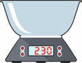 Electronic Kitchen Scales Icon in flat style. Vector Illustration