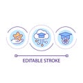 Electronic learning loop concept icon