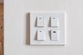 Electronic-light switch on the wall of the house Royalty Free Stock Photo