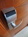 Electronic lock on door