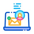 electronic mail for identity color icon vector illustration Royalty Free Stock Photo