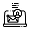 electronic mail for identity line icon vector illustration Royalty Free Stock Photo