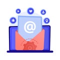 Electronic mail vector concept metaphor Royalty Free Stock Photo