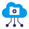 Electronic medical records isolated icon