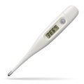 Electronic medical thermometer. Digital device for measuring the temperature of the human body. Isolated object. White