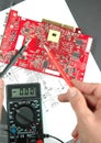 Electronic meter and printed circuit board Royalty Free Stock Photo