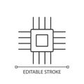 Electronic micro parts linear icon