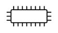 Electronic Microchip Processor Icon, Technology and AI, vector design Generative AI Royalty Free Stock Photo