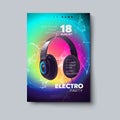 Electronic music festival poster Royalty Free Stock Photo