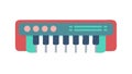 Electronic Music Keyboard for Composition and Performance, vector design Generative AI Royalty Free Stock Photo