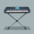 Electronic music Synthesizer instrument. Cartoon vector illustration