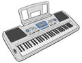 Electronic musical keyboard - synth Royalty Free Stock Photo