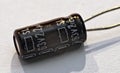 Electronic part capacitor Royalty Free Stock Photo