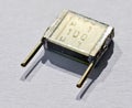 Electronic part capacitor Royalty Free Stock Photo