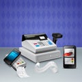 Electronic Payment Realistic Composition
