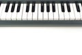 Electronic Piano keyboard on white background Royalty Free Stock Photo