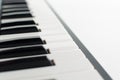 Electronic Piano keyboard on white background Royalty Free Stock Photo