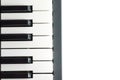 Electronic Piano keyboard on white background Royalty Free Stock Photo