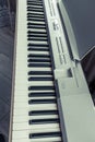 electronic piano with white and black keys Royalty Free Stock Photo