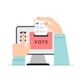 Electronic voting concept. Online electronic poll.