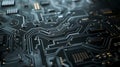 Electronic Printed circuit board scheme Royalty Free Stock Photo
