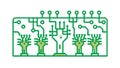 Electronic Processor Unit, Computer Hardware, Data Microchip, vector design Generative AI Royalty Free Stock Photo