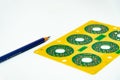 Electronic product design concept,printed circuit board& x28;PCB& x29; inc Royalty Free Stock Photo