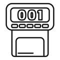 Electronic queue management system is counting customers waiting for service