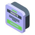 Electronic queue management system showing number displaying on digital screen