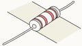 Electronic Resistor Component Diagram, vector design Generative AI Royalty Free Stock Photo