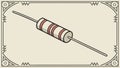 Electronic Resistor Component Vector, Circuitry Technology Element, vector design Generative AI Royalty Free Stock Photo