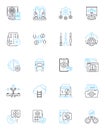 Electronic retail linear icons set. Gadgets, Devices, Technology, Digital, Appliances, Computers, Gaming line vector and Royalty Free Stock Photo