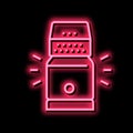 electronic salt bottle neon glow icon illustration