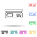 Electronic scale multi color style icon. Simple thin line, outline vector of measuring Instruments icons for ui and ux Royalty Free Stock Photo
